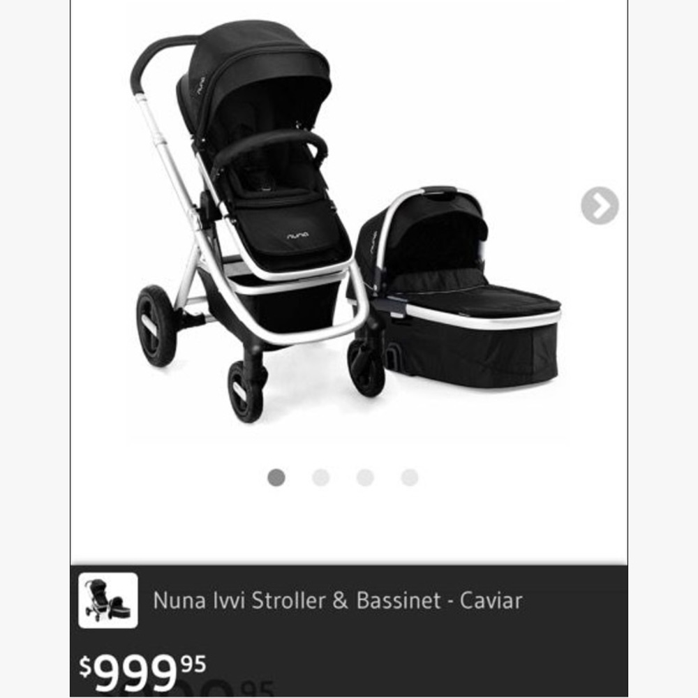 *SOLD* nuna ivvi stroller & bassinet - caviar - Picture 4 of 8